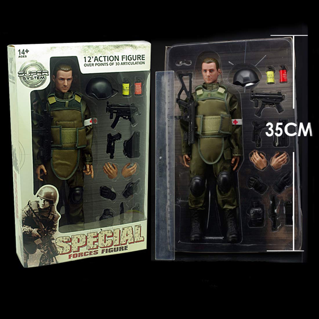 Haoun 1/6 Scale Army Military Soldier Action Figures, 12 Inch